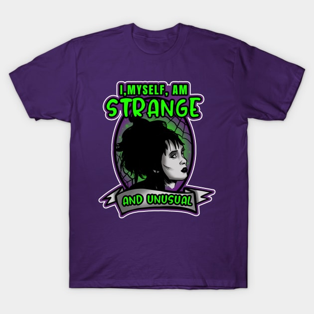 Beetlejuice Lydia Deetz Strange and Unusual T-Shirt by FreddyK